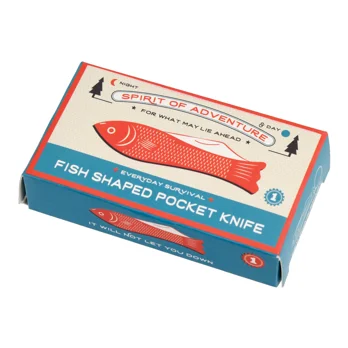 fish shaped pocket knife keyring - spirit of adventure fish shaped pocket knife keyring - spirit of adventure