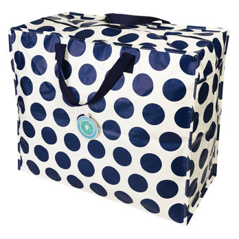 jumbo storage bag - navy on white spotlight