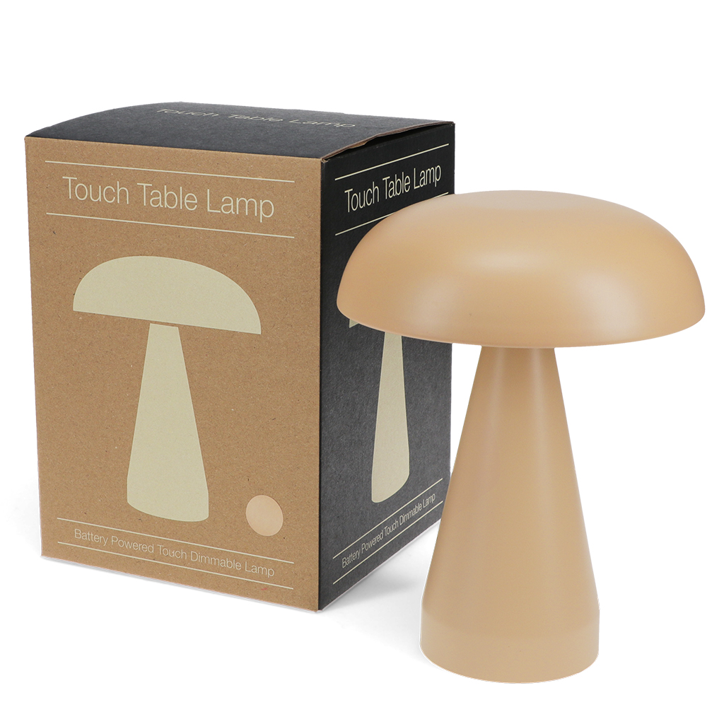 dimmable mushroom touch lamp - fawn