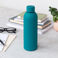 rubber coated steel bottle 500ml - petrol blue