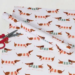 hojas de papel de regalo - sausage dog