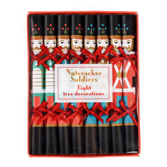 mini-weihnachtsbaumdekoration nutcracker soldier (packung mit 8 stück)