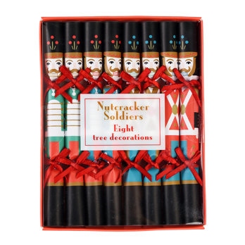 mini christmas tree decorations (pack of 8) - nutcracker soldier