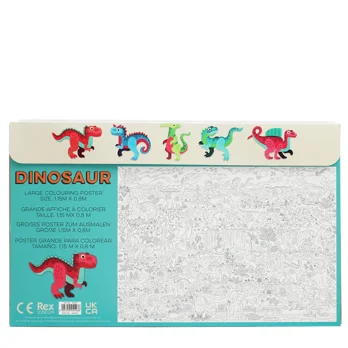 grande affiche à colorier avec crayons - bébés dinos grande affiche à colorier avec crayons - bébés dinos