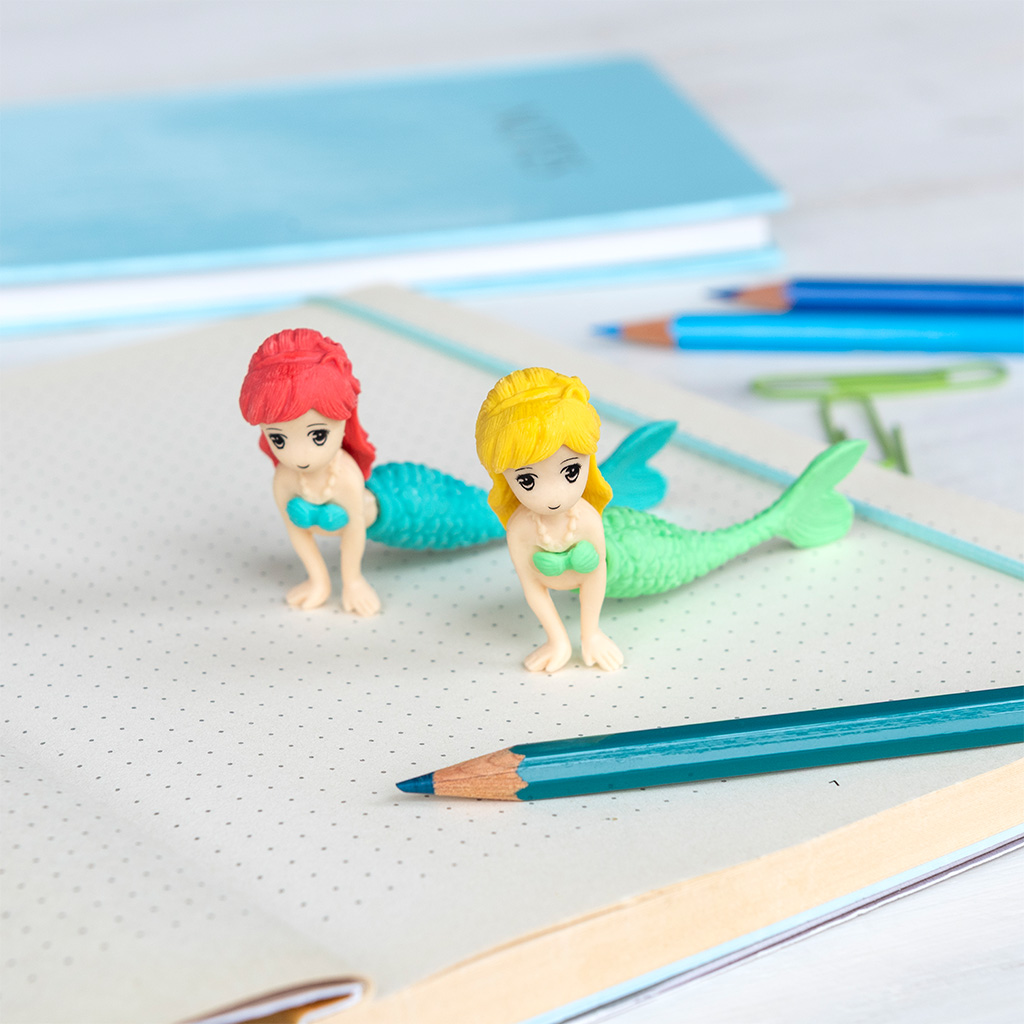 erasers (set of 2) - mermaid
