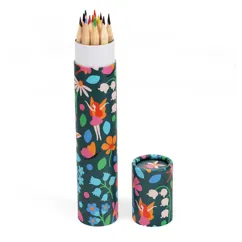 long tube of colouring pencils - fairies in the garden long tube of colouring pencils - fairies in the garden