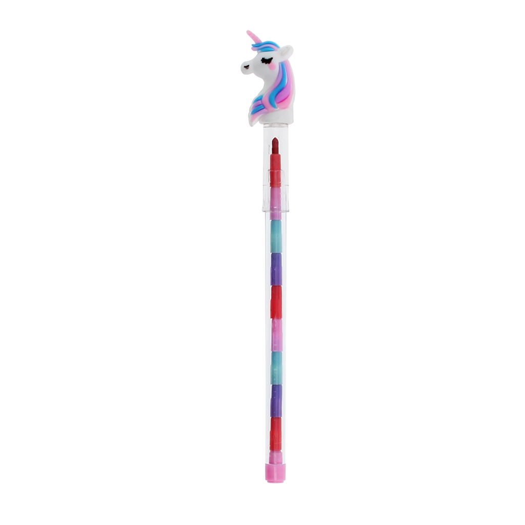 stackable crayon pen - unicorn