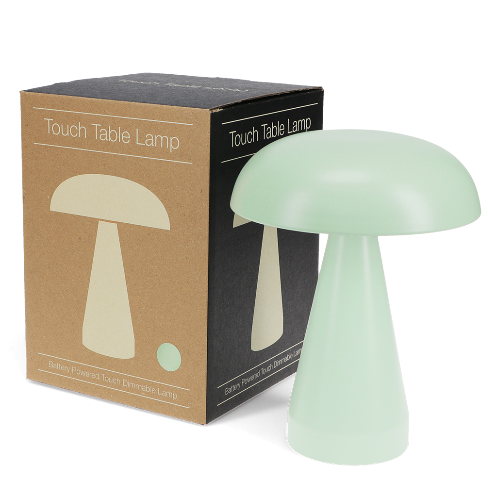 dimmable mushroom touch lamp - mint green