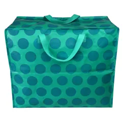 jumbo storage bag - blue on turquoise spotlight jumbo storage bag - blue on turquoise spotlight