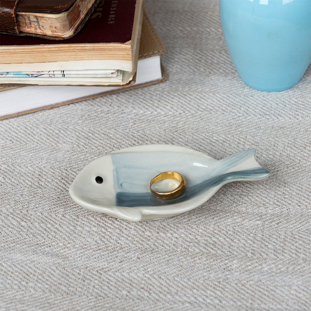 mini ceramic trinket dish - fish