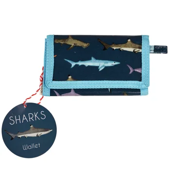 children's wallet - sharks children's wallet - sharks