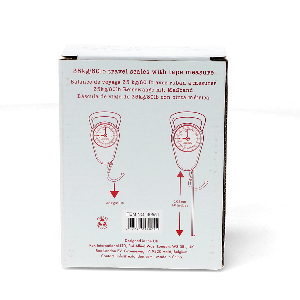 travel scales with tape measure - pistachio green