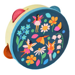children's tambourine - fairies in the garden