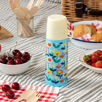 flask and cup - butterfly garden