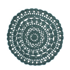 set de table au crochet - sarcelle