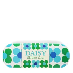 glasses case & cleaning cloth - blue and green daisy glasses case & cleaning cloth - blue and green daisy