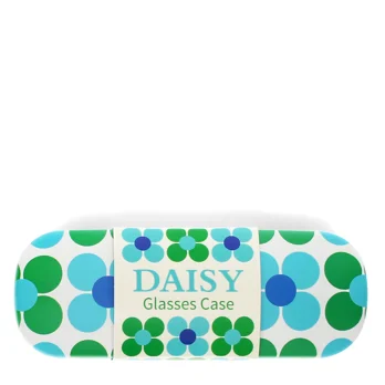 glasses case & cleaning cloth - blue and green daisy glasses case & cleaning cloth - blue and green daisy