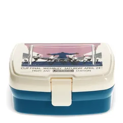 lunch box with tray - tfl vintage poster "cup final" lunch box with tray - tfl vintage poster "cup final"