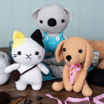 make your own crochet animal kit - cat