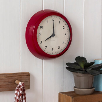 retro wall clock - red
