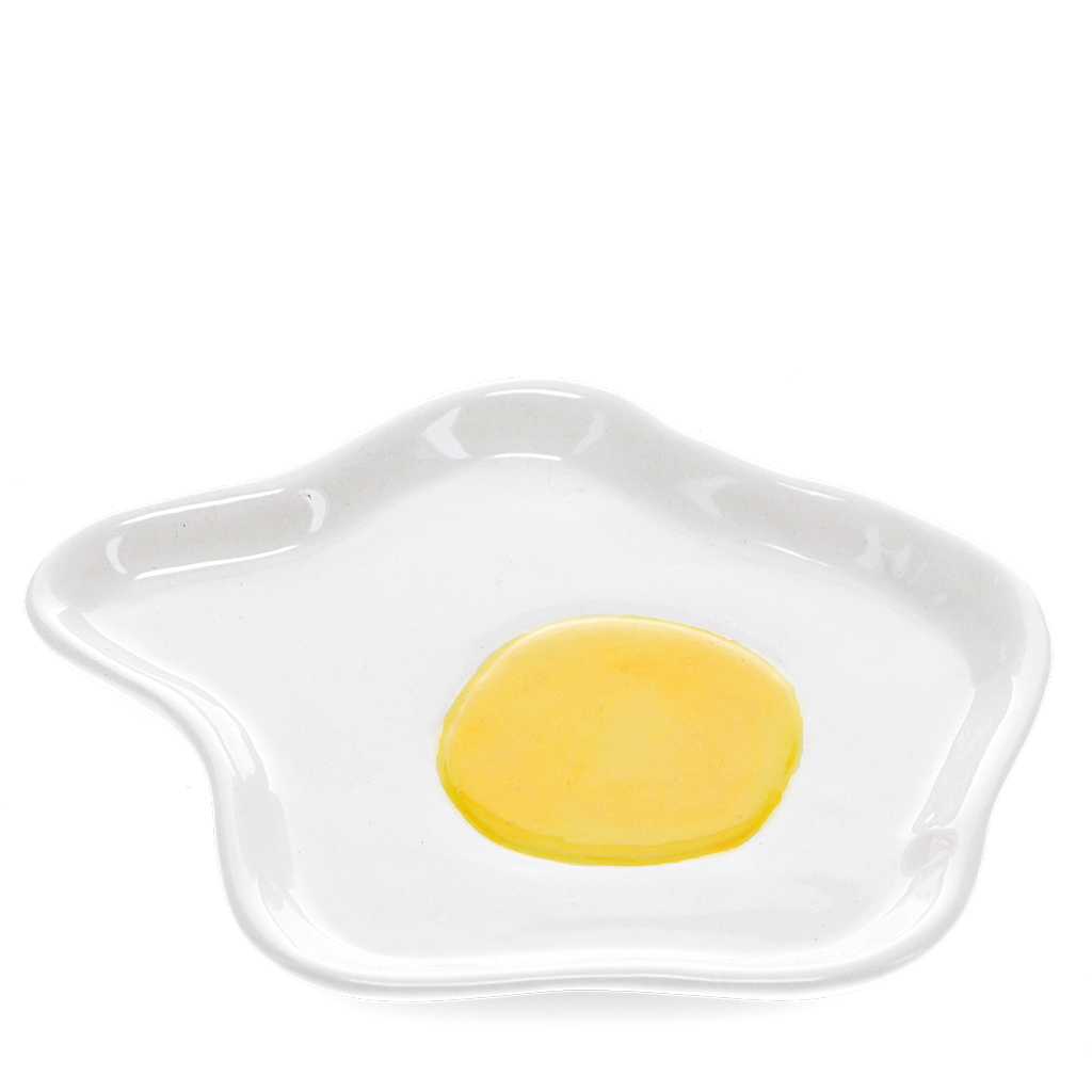 ceramic trinket dish - fried egg