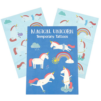 temporary tattoos - magical unicorn