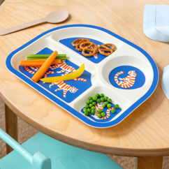 assiette compartimentée 4 sections pour bébé et jeune enfant - tigre