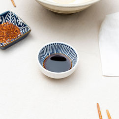 round ceramic dipping bowl 7cm - beaded lines