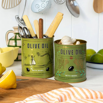 mittelgroße deko-dosen aus metall (2-er set) - grove olive oil