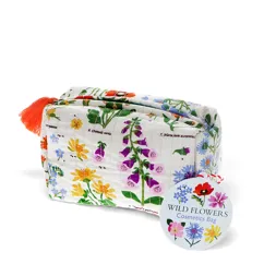bolsa de maquillaje acolchada - wild flowers