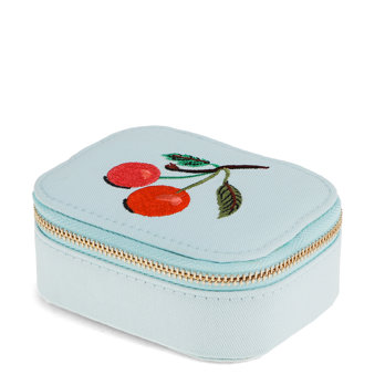 mini travel jewellery box - cherry