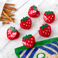 bag clips (set of 6) - strawberry