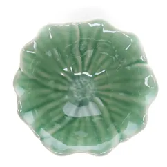 bol à fleurs en céramique 13cm - vert bol à fleurs en céramique 13cm - vert