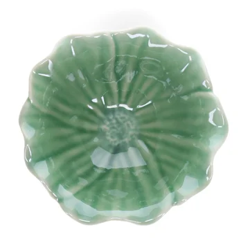 bol à fleurs en céramique 13cm - vert bol à fleurs en céramique 13cm - vert