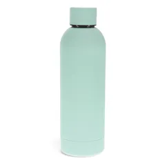 rubber coated steel bottle 500ml - eggshell blue rubber coated steel bottle 500ml - eggshell blue