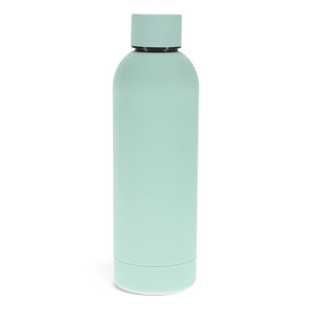 rubber coated steel bottle 500ml - eggshell blue
