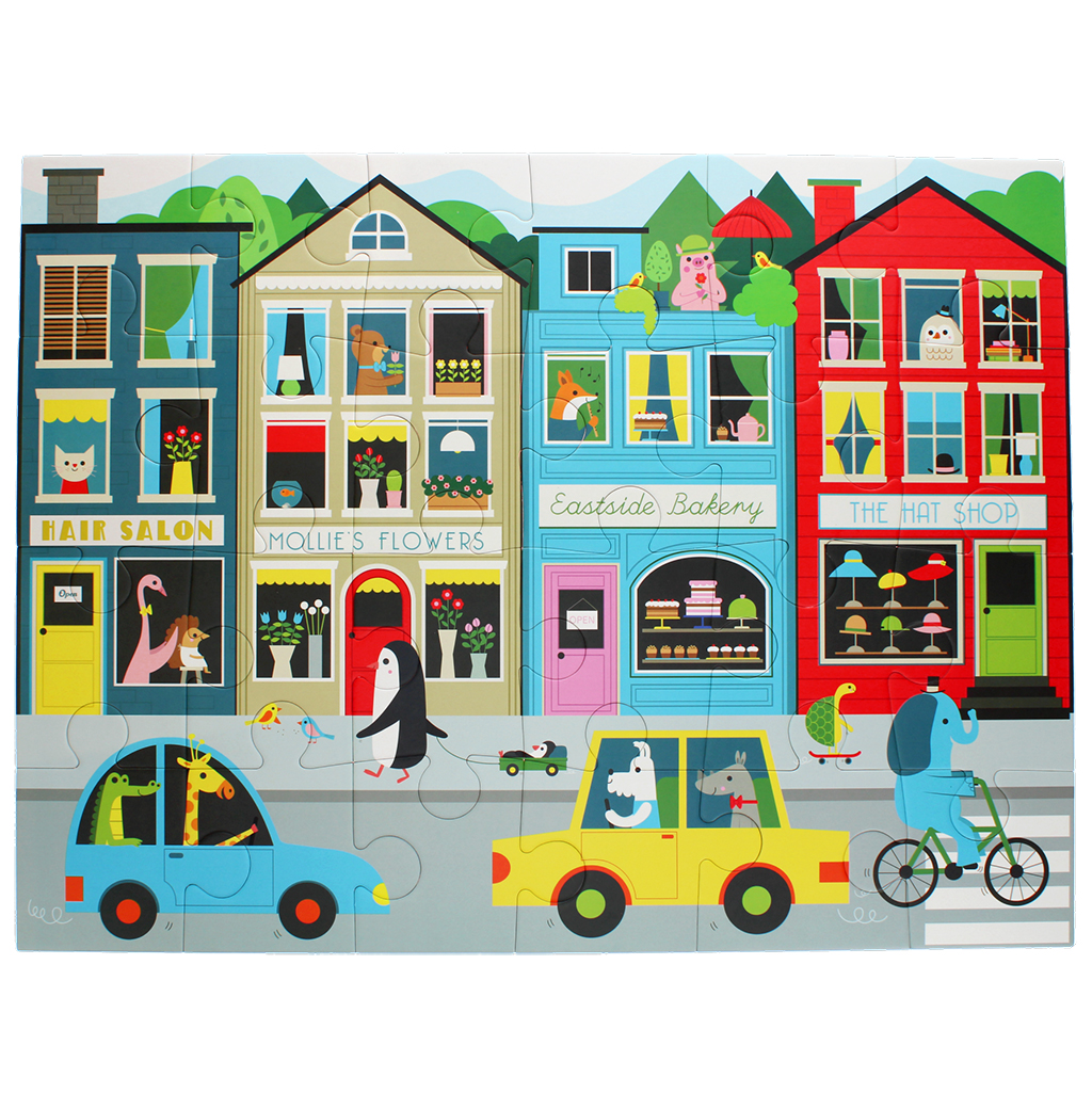 puzzle de sol (24 pièces) - on our street