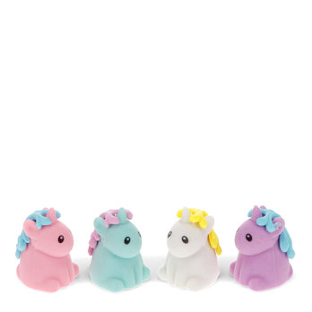 gommes (lot de 4) - licornes