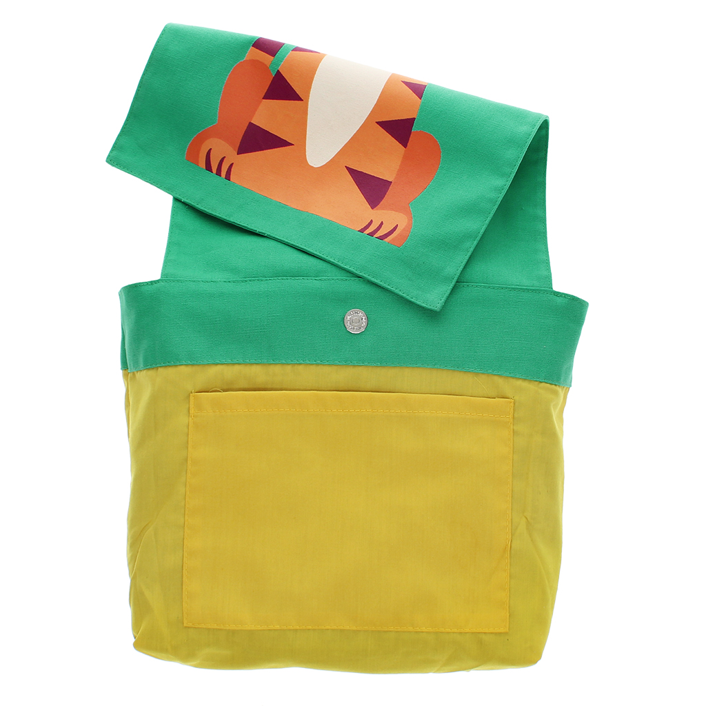 mini-kinderrucksack aus canvas-stoff - tiger