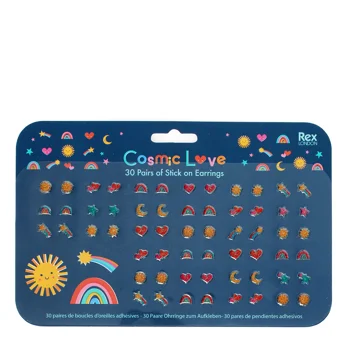 stick on earrings (30 pairs) - cosmic love stick on earrings (30 pairs) - cosmic love