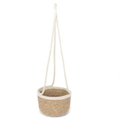 hanging seagrass basket - natural