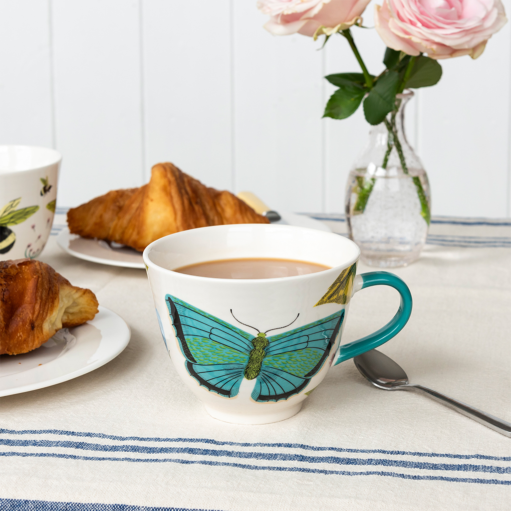mug en porcelaine 550ml - papillon