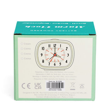 retro alarm clock - ivory white