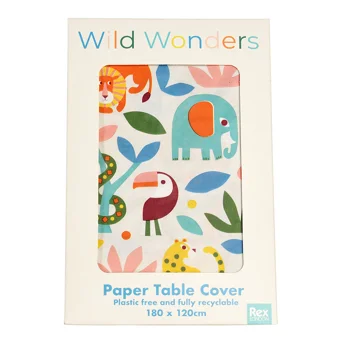 paper tablecloth (180x120cm) - wild wonders paper tablecloth (180x120cm) - wild wonders