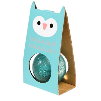 glitter bouncy ball - blue owl glitter bouncy ball - blue owl