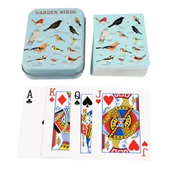 jeu de cartes garden birds en boîte métal