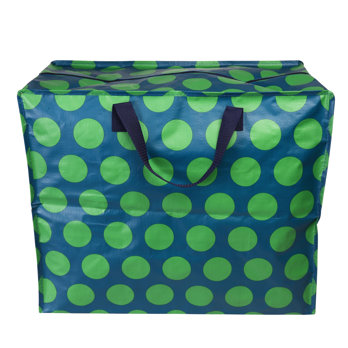 jumbo storage bag - green on blue spotlight