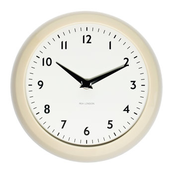 retro wall clock - cream