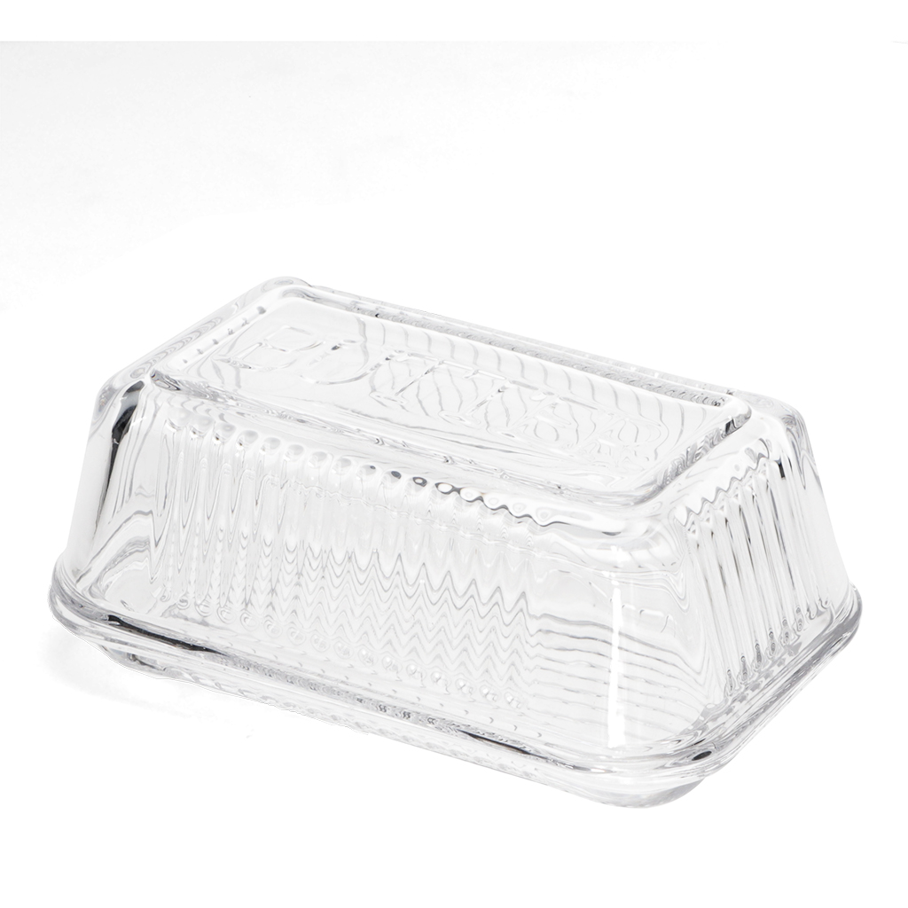 glass butter dish