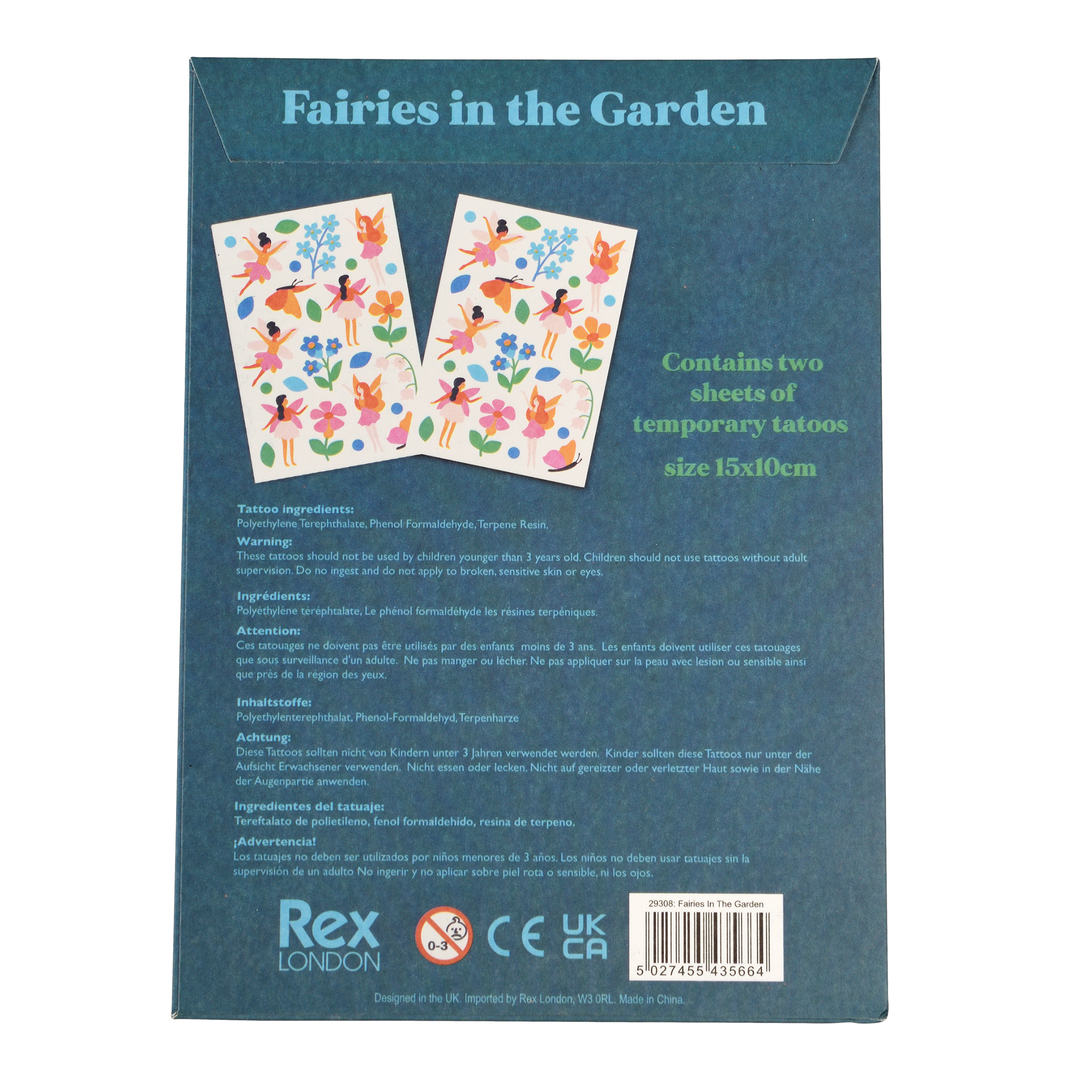 temporary tattoos - fairies in the garden